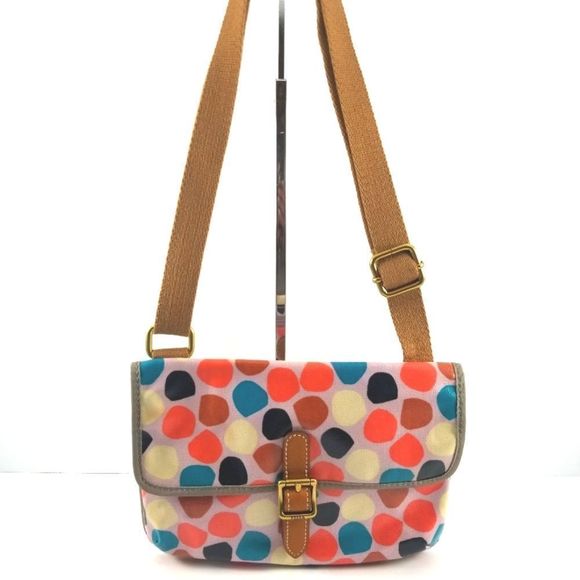 Fossil Coated Polka Dot Crossbody Purse. P75 - Picture 1 of 10